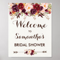 Rustic Autumn Floral Bridal Wedding Baby Shower