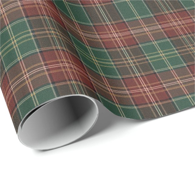 Rustic Autumn Plaid Geschenkpapier (Rolleneckpunkt)