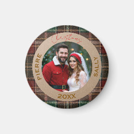 Rustic Autumn Plaid Magnet