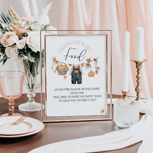 Rustic Baby Food Pumpkin Rustic Baby Dusche Poster (Von Creator hochgeladen)