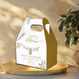 Rustic Baby in Bloom Boho Floral Butterfly Geschenkschachtel