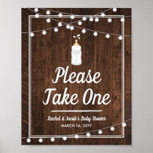 Rustic Baby ist das Brechen Baby Dusche Gefallen N Poster