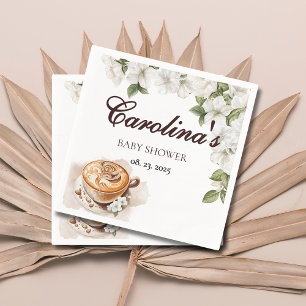 Rustic Baby ist das Brechen der Coffee Baby Dusche Serviette