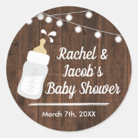Rustic Baby wird Baby Shower Fevor Label gebrauche
