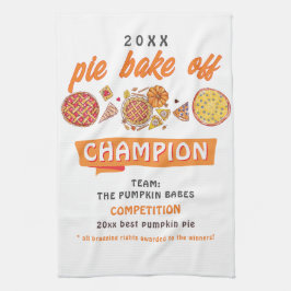 Rustic Bake Off Pumpkin Pie Competition Champion Geschirrtuch