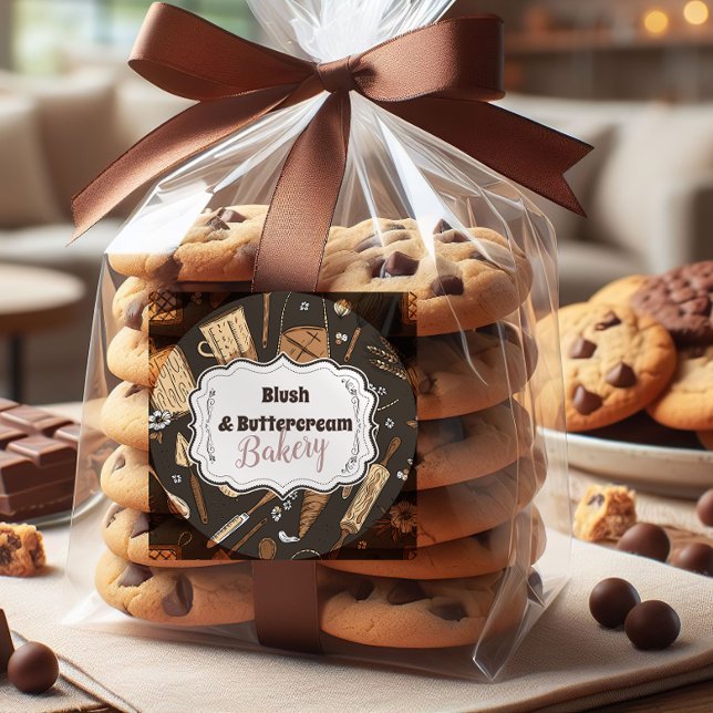 Rustic Baking Business Runder Aufkleber (Von Creator hochgeladen)