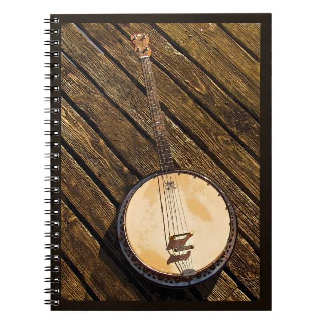 Rustic Banjo Music Instrument sur le Carnet du boi (Devant)
