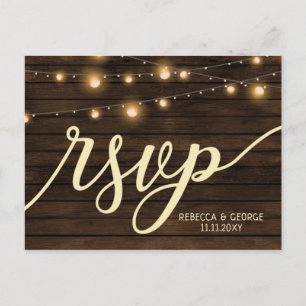 Rustic Barn Invitations de mariage bois rsvp Carte