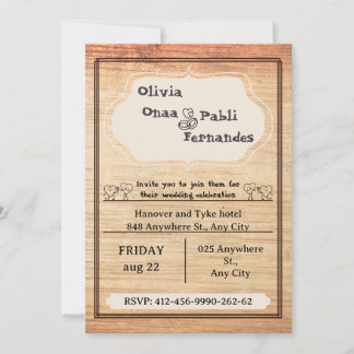 Rustic Barn Wedding Invitation Template Einladung