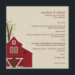 Rustic Barn Wedding Menu Card Menükarte<br><div class="desc">Diese einzigartige,  moderne und romantische Hochzeitskollektion von Berry Berry Sweet wird Ihnen helfen,  die fabelhafte Scheunenhochzeit,  von der Sie schon immer geträumt haben,  zu genießen. Design © berryberryswey.com</div>