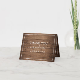 Rustic Barn Wood Wedding Foto Vielen Dank Dankeskarte