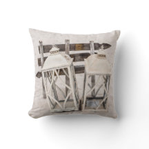 Rustic Beach House Lanterns on Sand