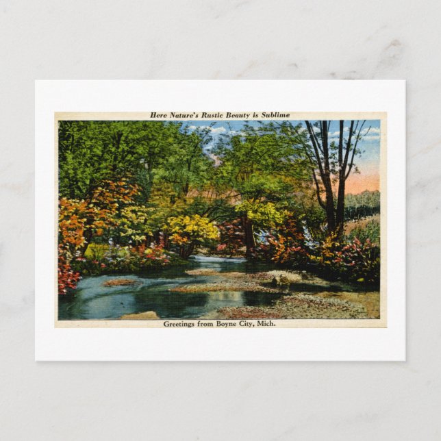 Rustic Beauty ist Sublime Greetings Boyne City, MI Postkarte (Vorderseite)