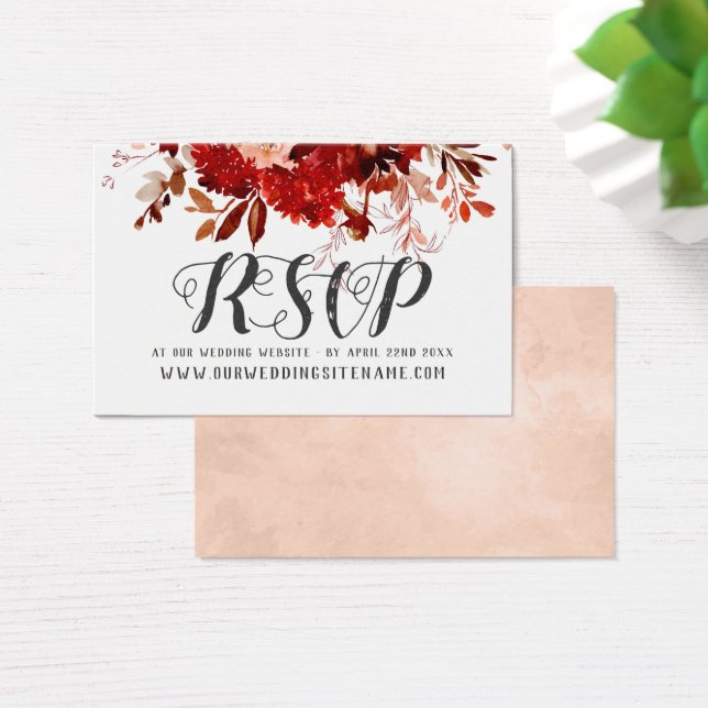 Rustic Beauty Wedding Website UAWG Insert Cards (Schreibtisch)
