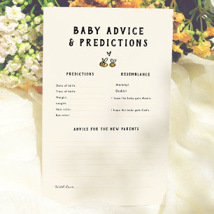 Rustic Bee Baby Vorhersagen und Rat-Spiel
