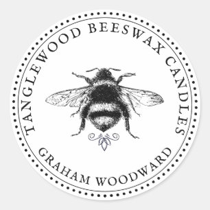 Rustic Bee Bees Cire Étiquette de produit