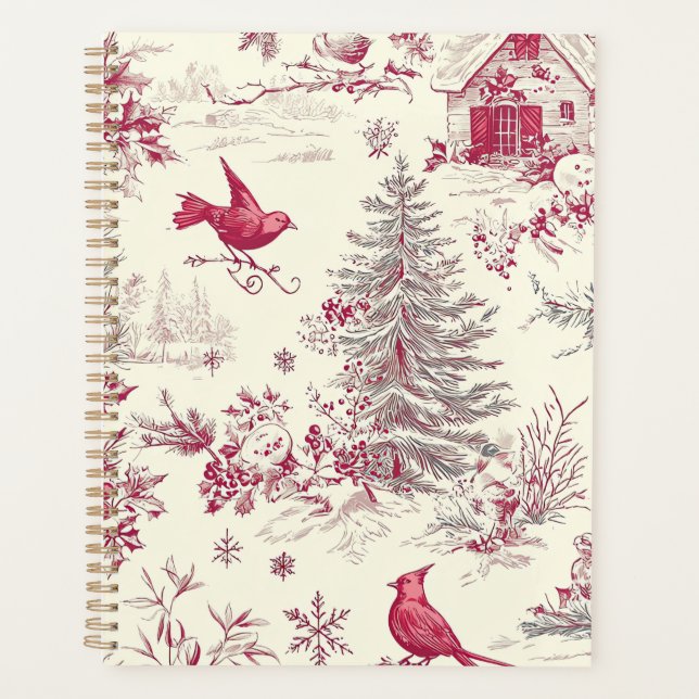 Rustic Bird et Poinsettia Motif de Noël (17) (Devant)