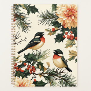 Rustic Bird et Poinsettia Motif de Noël (21)