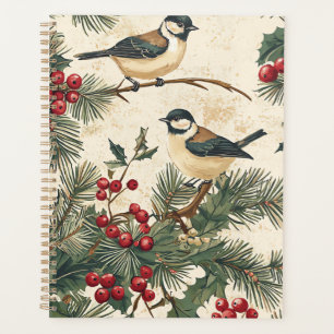 Rustic Bird et Poinsettia Motif de Noël (8)