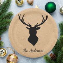 Rustic Black Deer | Kraft | Family Name