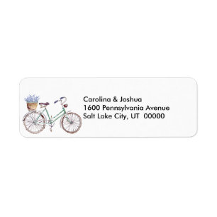 Rustic Blue Bicycle Lavender Floral