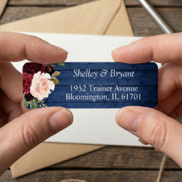 Rustic Blue Burgundy Bush Rücksendeadresse