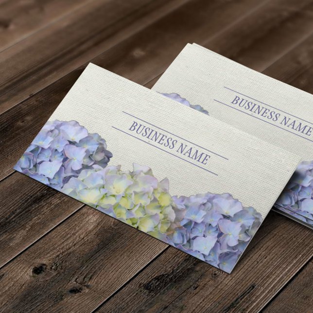 Rustic Blue Hydrangea Blume Elegant Visitenkarte (Von Creator hochgeladen)