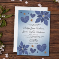 Rustic Blue Jean Denim Blume Country Wedding