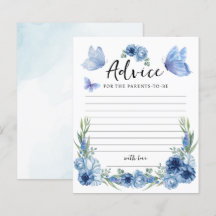 Rustic Blue Little Butterfly Advice Game