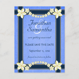 Rustic Blue Wedding speichert die Ankündigungen