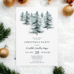 Rustic Blue Winter Schnee Pines Weihnachtsgeschäft Einladung<br><div class="desc">Treten Sie ein und feiern Sie mit uns ein schönes Party in unserem Weihnachtskonzern. Unsere Einladung zeigt die ruhige Schönheit der handbemalten grünen und blauen Kiefernbäume,  die leicht mit Schnee bedeckt sind. Das Design ist elegant einfach,  komplett mit ausgeklügelter Schrift-Typografie.</div>