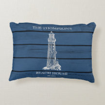 Rustic Blue Wood Seepferd Lighthouse Beach House