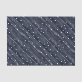 Rustic Blue Wood Stars  Seidenpapier