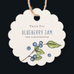 Rustic Blueberry Jam Favor Tags Geschenkanhänger<br><div class="desc">Rustikale und elegante Blaubeermarmelade,  Gelee und mehr Tags! Zurück ist anpassbar!</div>