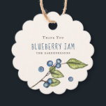 Rustic Blueberry Jam Favor Tags Geschenkanhänger<br><div class="desc">Rustikale und elegante Blaubeermarmelade,  Gelee und mehr Tags! Zurück ist anpassbar!</div>