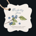 Rustic Blueberry Jam Geschenkanhänger<br><div class="desc">Rustikale und elegante Blaubeermarmelade,  Gelee und mehr Tags! Zurück ist anpassbar!</div>