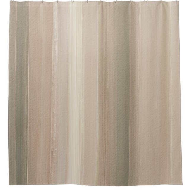 Rustic Blush Pink Gray Mauve Abstract Stripe Duschvorhang (Vorderseite)