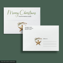 Rustic Bohemian Earthy Watercolor Holiday Mailer
