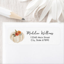Rustic Boho Autumn Fall Pumpkin-Adresse