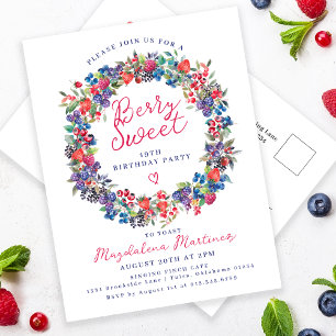 Rustic Boho Berry Sweet été 19e Invitation