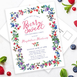 Rustic Boho Berry Sweet été 19e Invitation