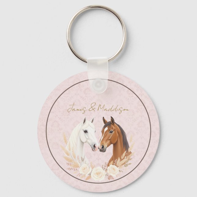 Rustic Boho Country Wedding Schlüsselanhänger (Vorderseite)