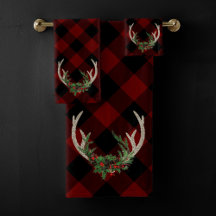 Rustic Boho Deer Antlers | Christmas Kariert Flora