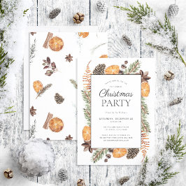 Rustic Boho Dried Orange Weihnachts-Party Einladung