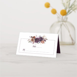 Rustic Boho Eggplant Lila Butter Rum Platzkarten