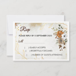 Rustic Boho Fall floral RSVP Card anpassen Karte