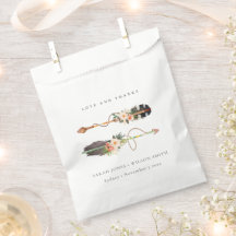 Rustic Boho Feather Floral Arrow Wedding Danke