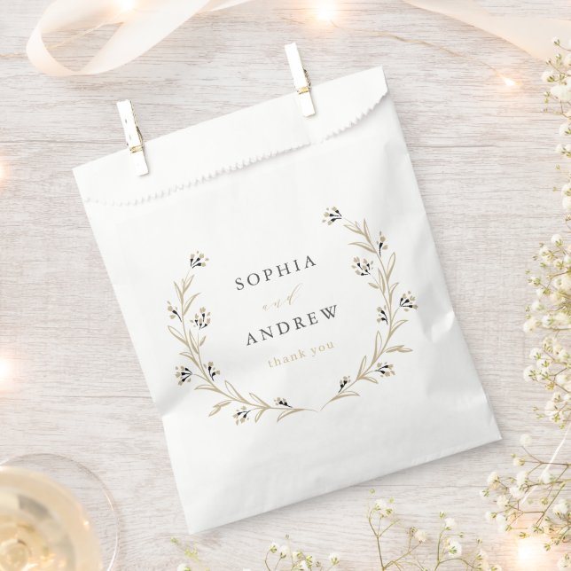 Rustic Boho Floral County Wedding danke Ihnen für  Geschenktütchen (Ausgeschnitten)