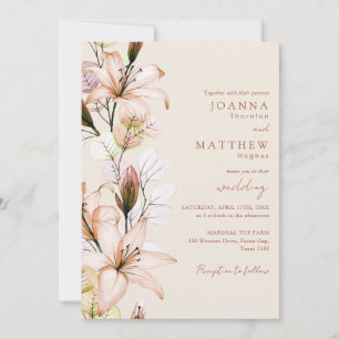 Rustic Boho Floral QR Code Herbstliche Hochzeit im Einladung