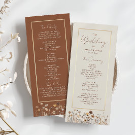 Rustic Boho Floral Wedding Program Programm